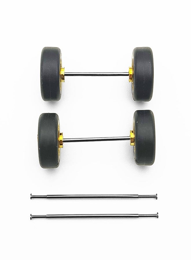 EarlyGlintsCX 1/64 Wheels Modified Hollow Shaft & Mushroom Nails 20 Sets - Suitable for 1/64 Diecast Cars DIY Tires - Each Set Includes 2 Hollow Shafts & 4 Mushroom Nails (0.70in/18mm) - Image 3
